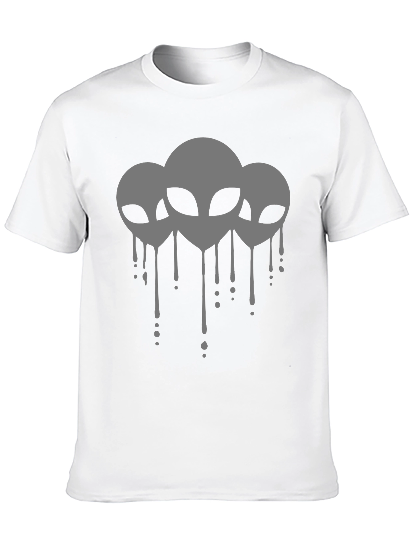 Alien Drip Graphic Tee - Black Crew Neck T-Shirt