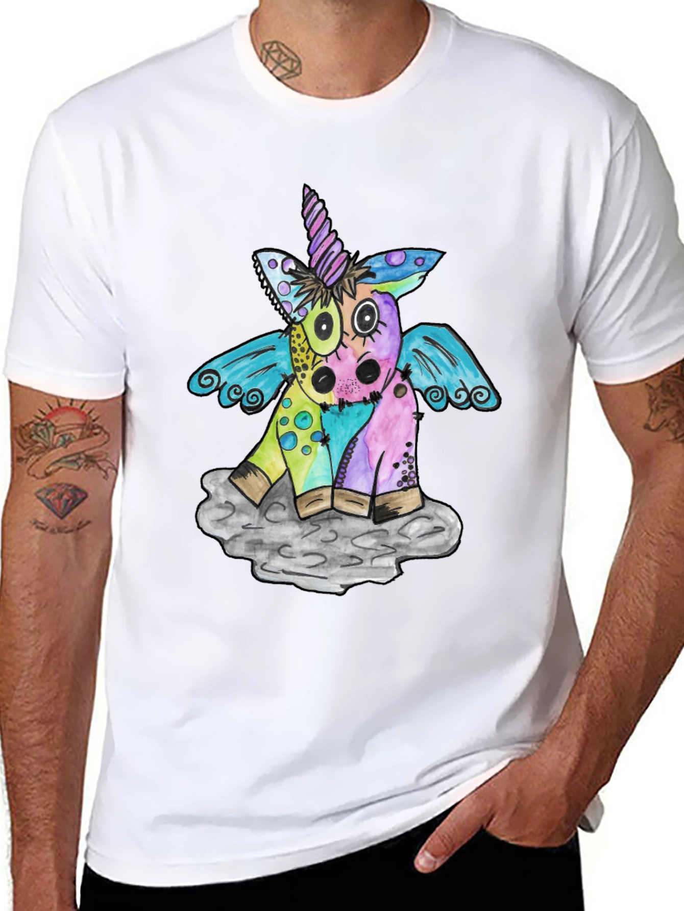 Quirky Unicorn Graphic Tee - Unisex