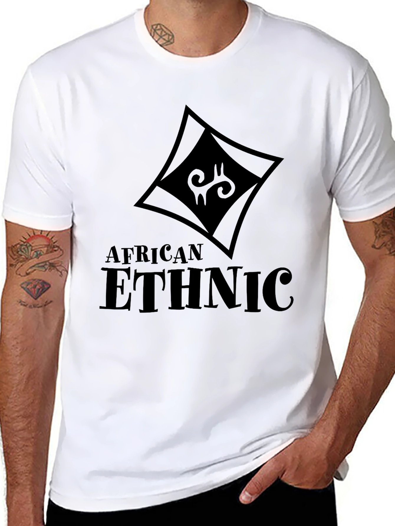 African Ethnic Graphic Tee - Menswear