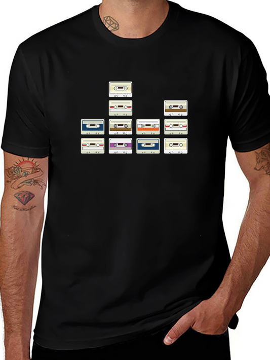 Retro Cassette Tape Graphic Tee - Vintage Music Lover Shirt