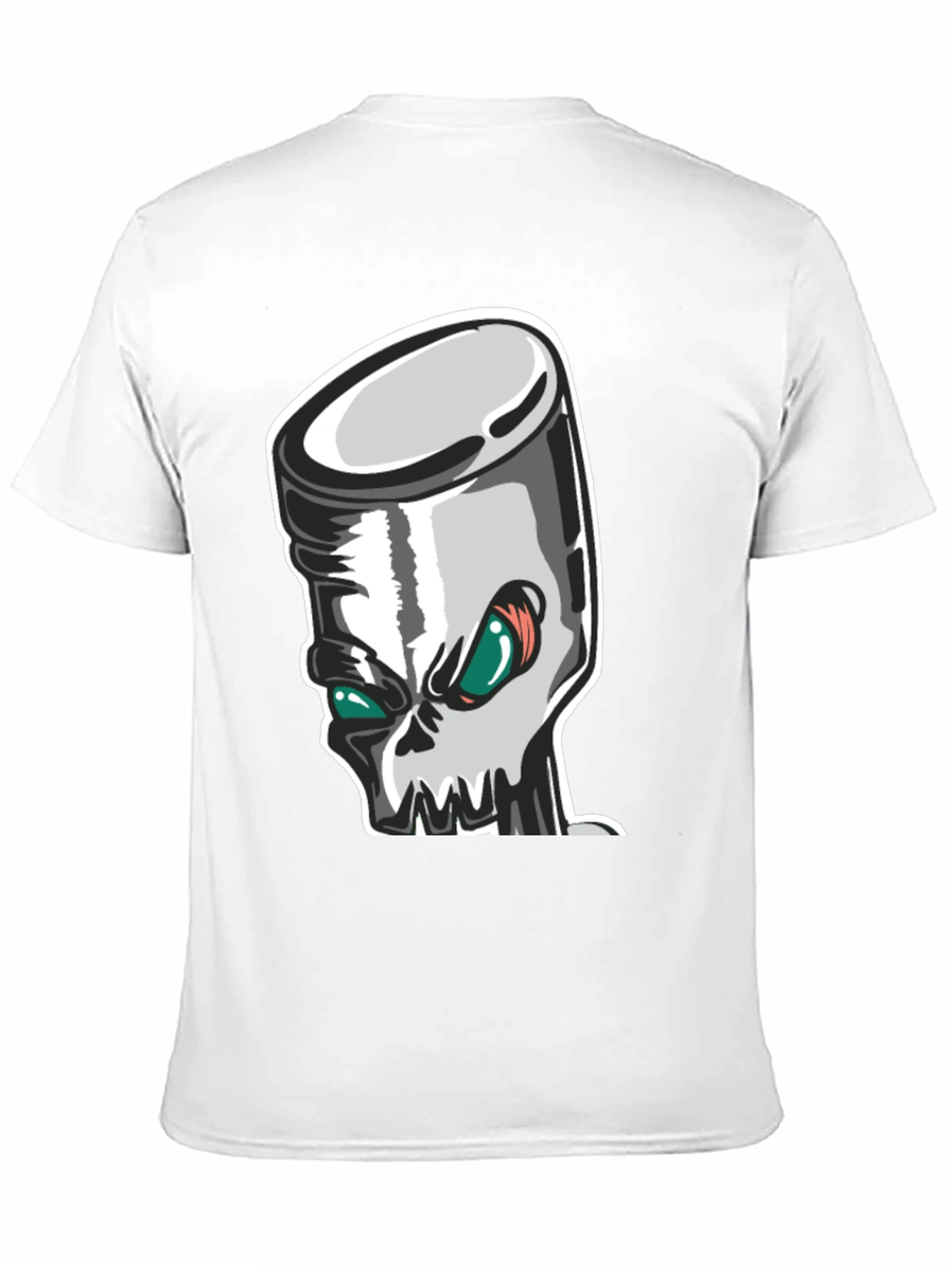 Skull Piston Graphic Tee - Black Cotton T-Shirt