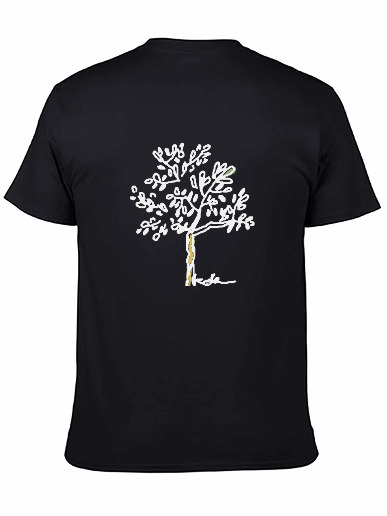 Unique Tree Graphic Black T-Shirt