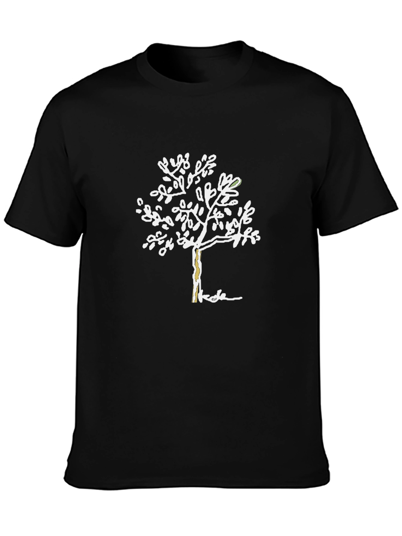 Unique Tree Graphic Black T-Shirt