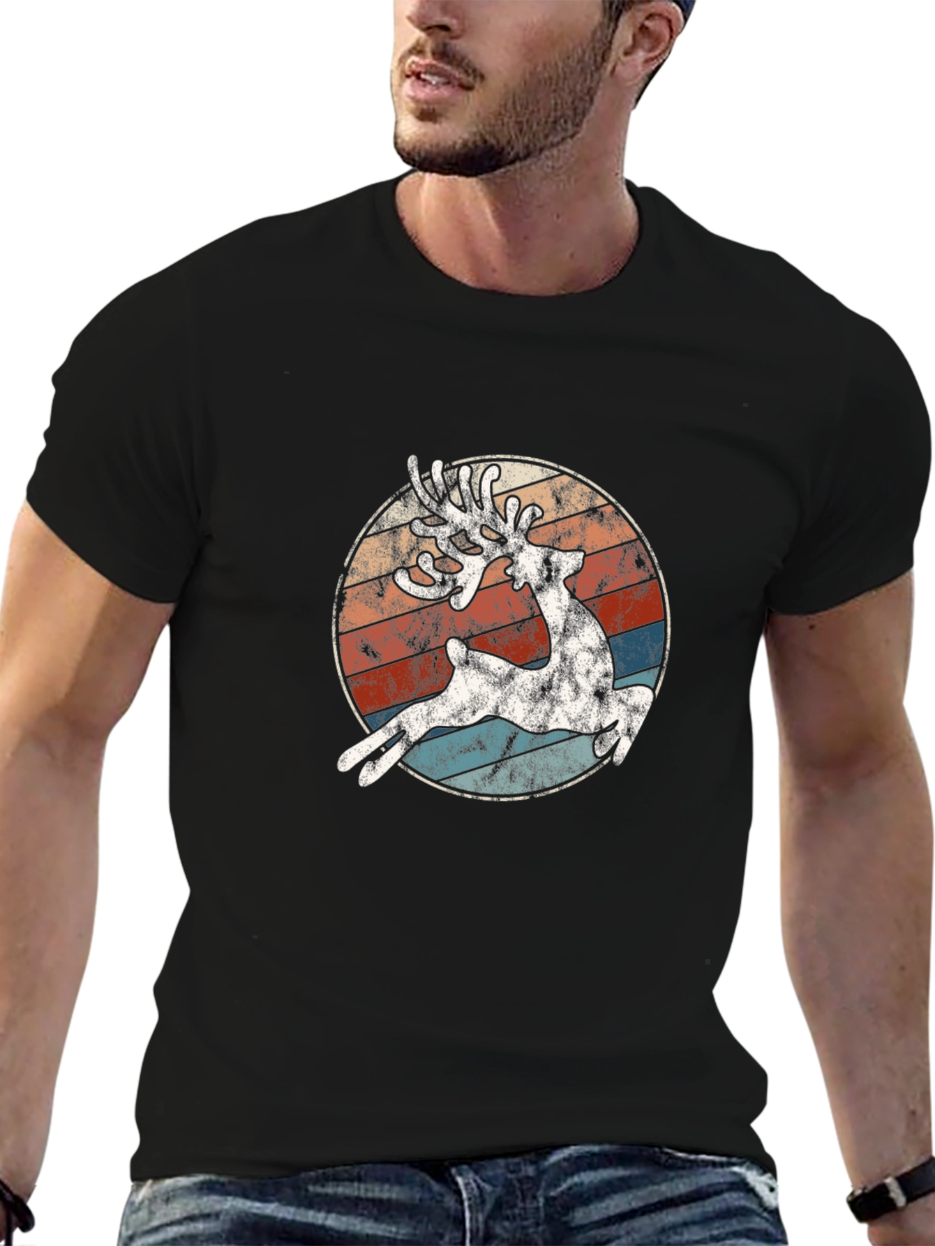 Retro Reindeer Graphic Tee