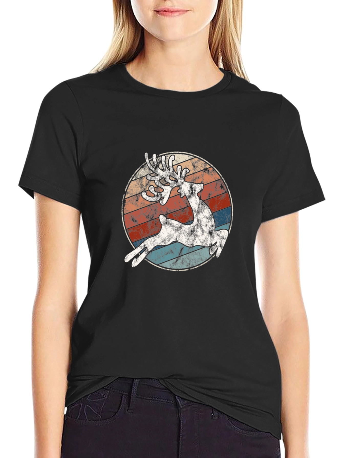 Retro Reindeer Graphic Tee