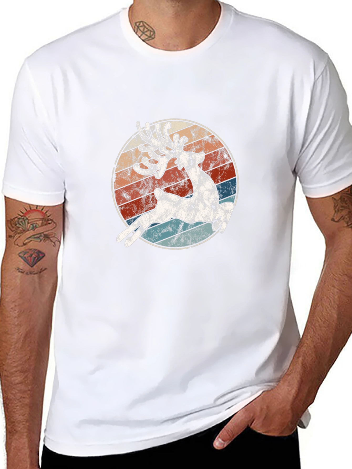 Retro Reindeer Graphic Tee