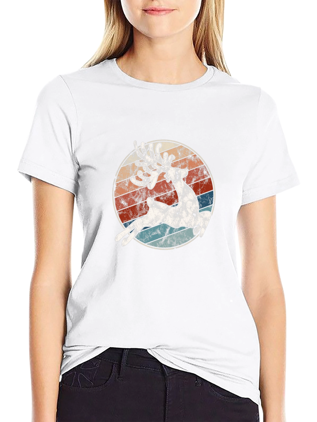 Retro Reindeer Graphic Tee