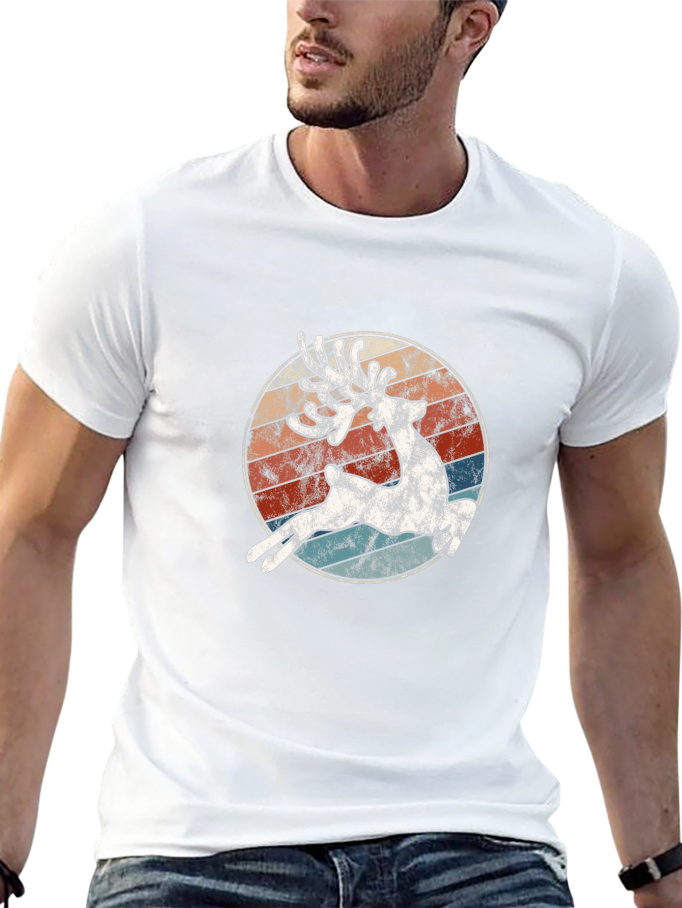 Retro Reindeer Graphic Tee