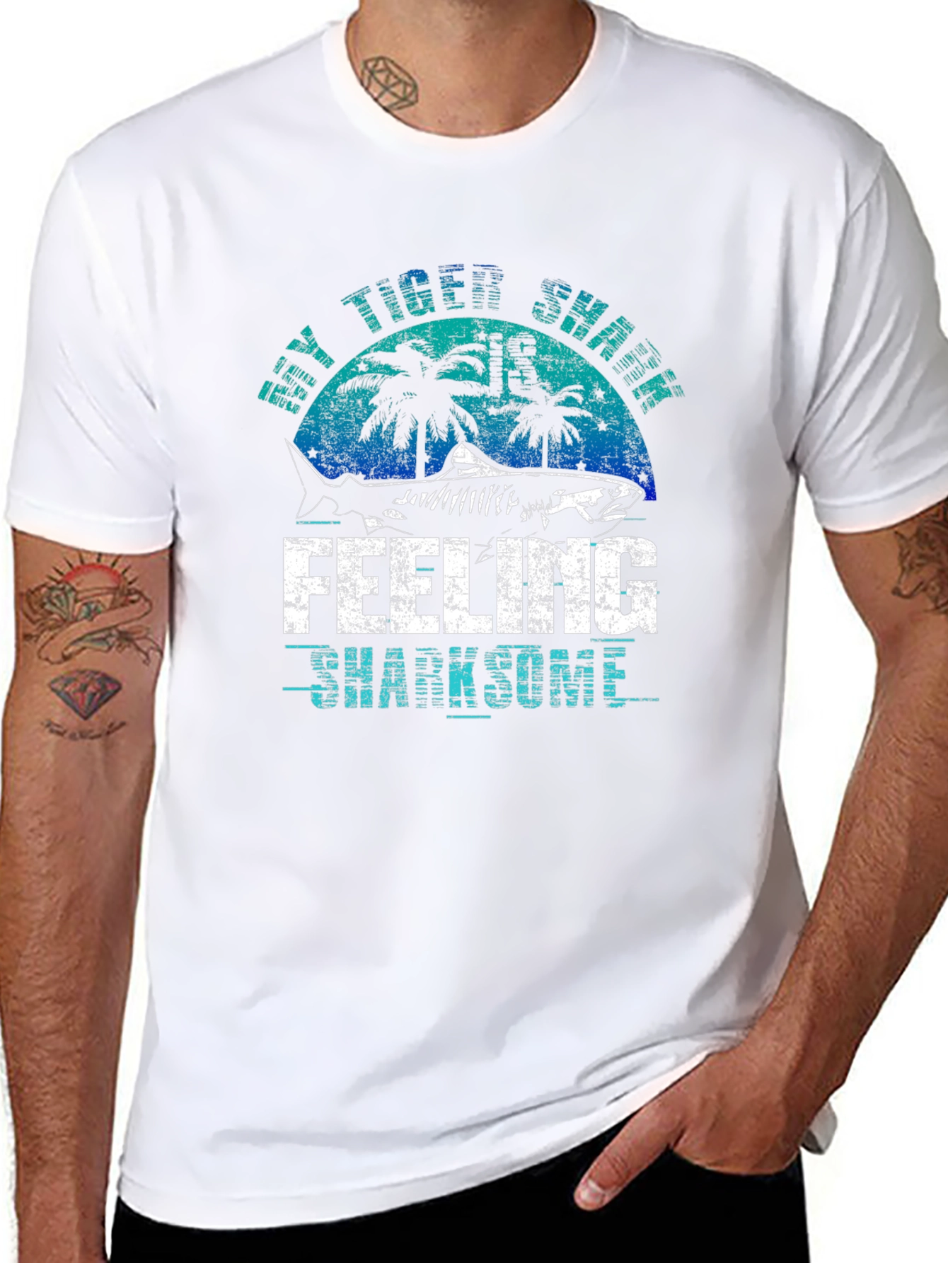 Tiger Shark Feeling Sharksome Graphic Tee