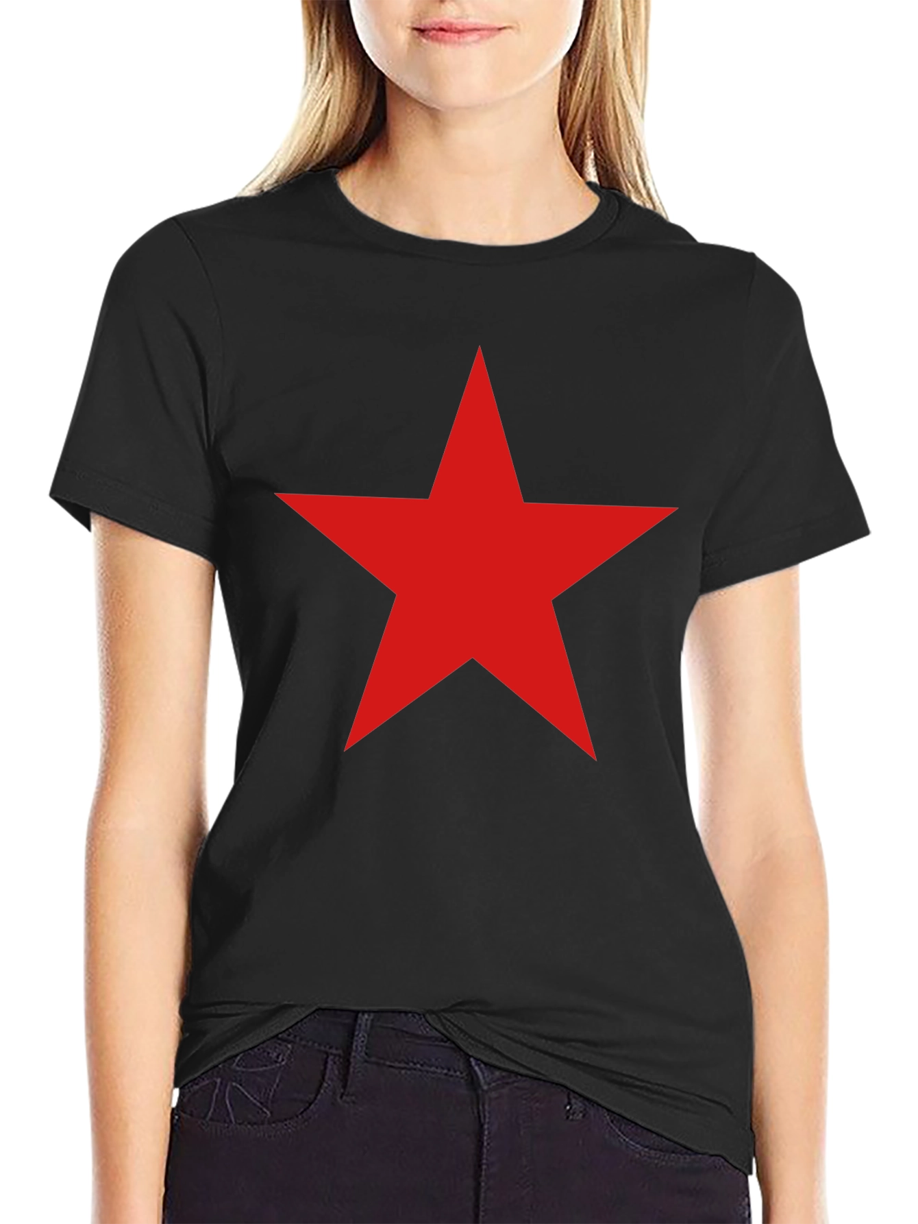 Red Star Graphic Tee - Mens Black T-Shirt