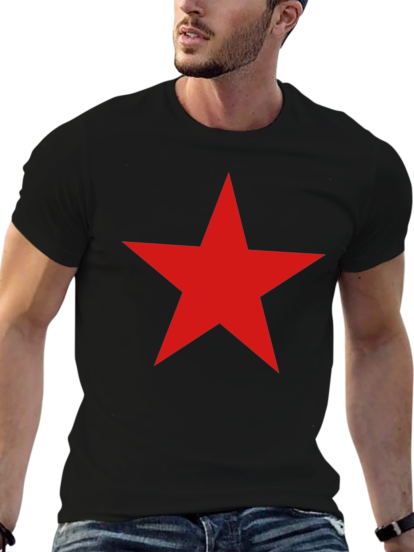 Red Star Graphic Tee - Mens Black T-Shirt
