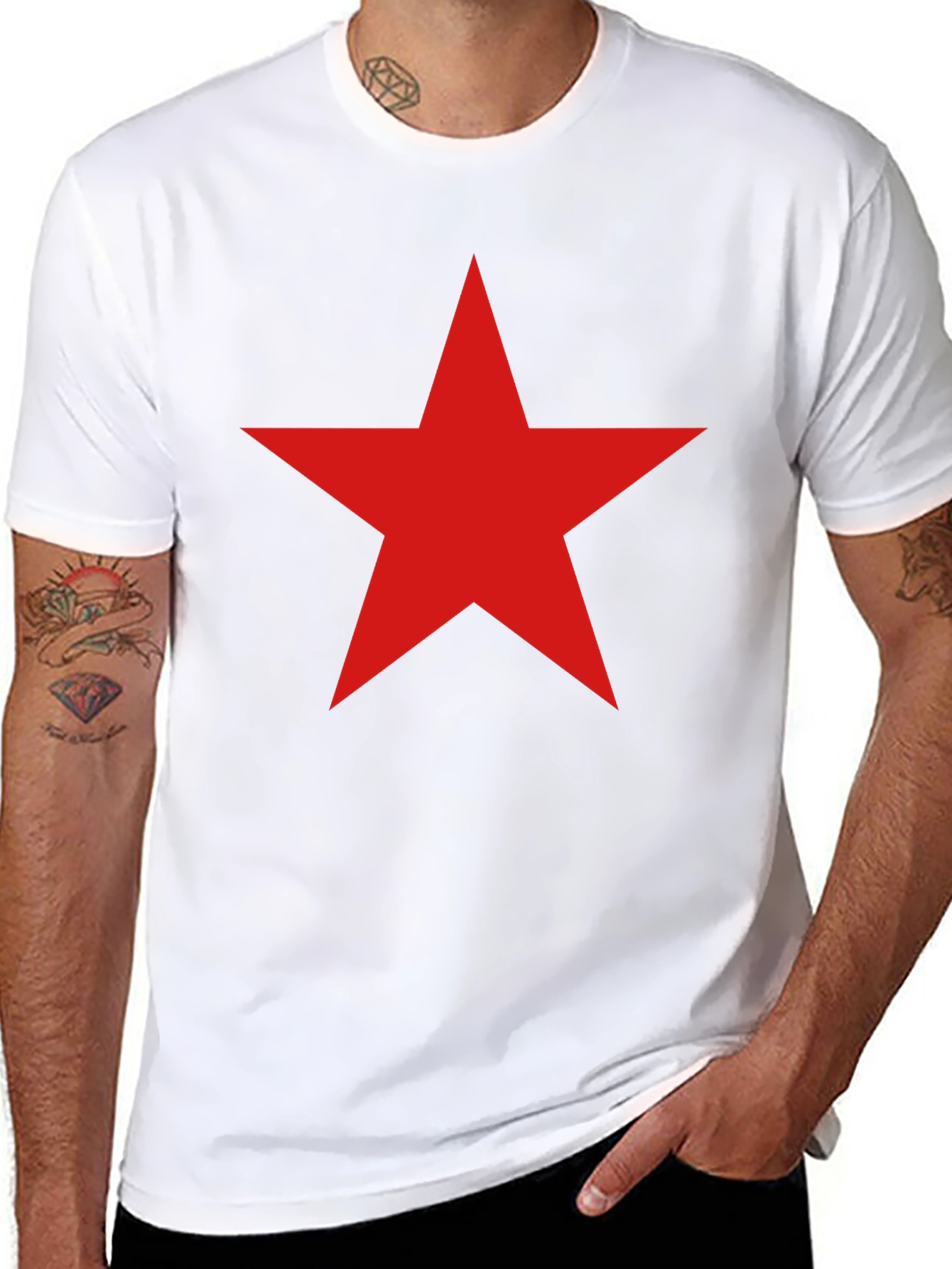 Red Star Graphic Tee - Mens Black T-Shirt