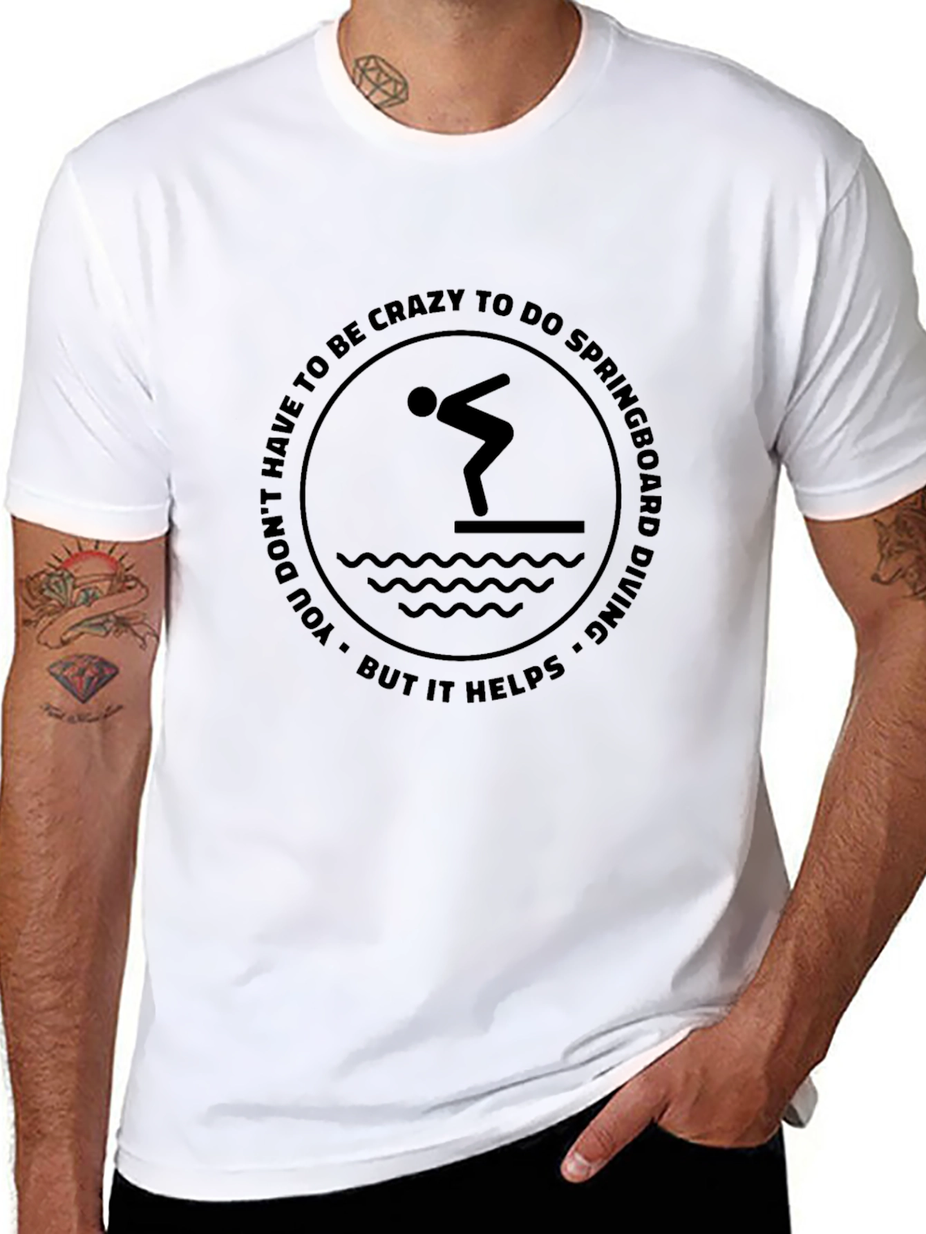Springboard Diving Graphic Tee - Crazy Helps!