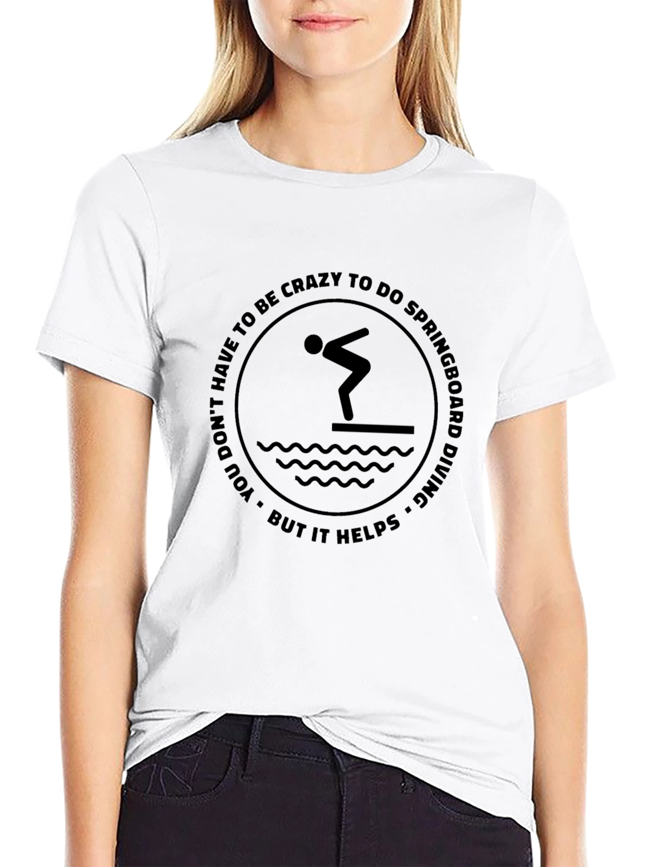 Springboard Diving Graphic Tee - Crazy Helps!