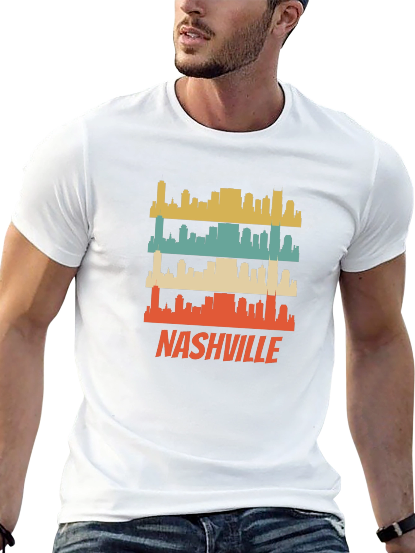 Retro Nashville Skyline T-Shirt