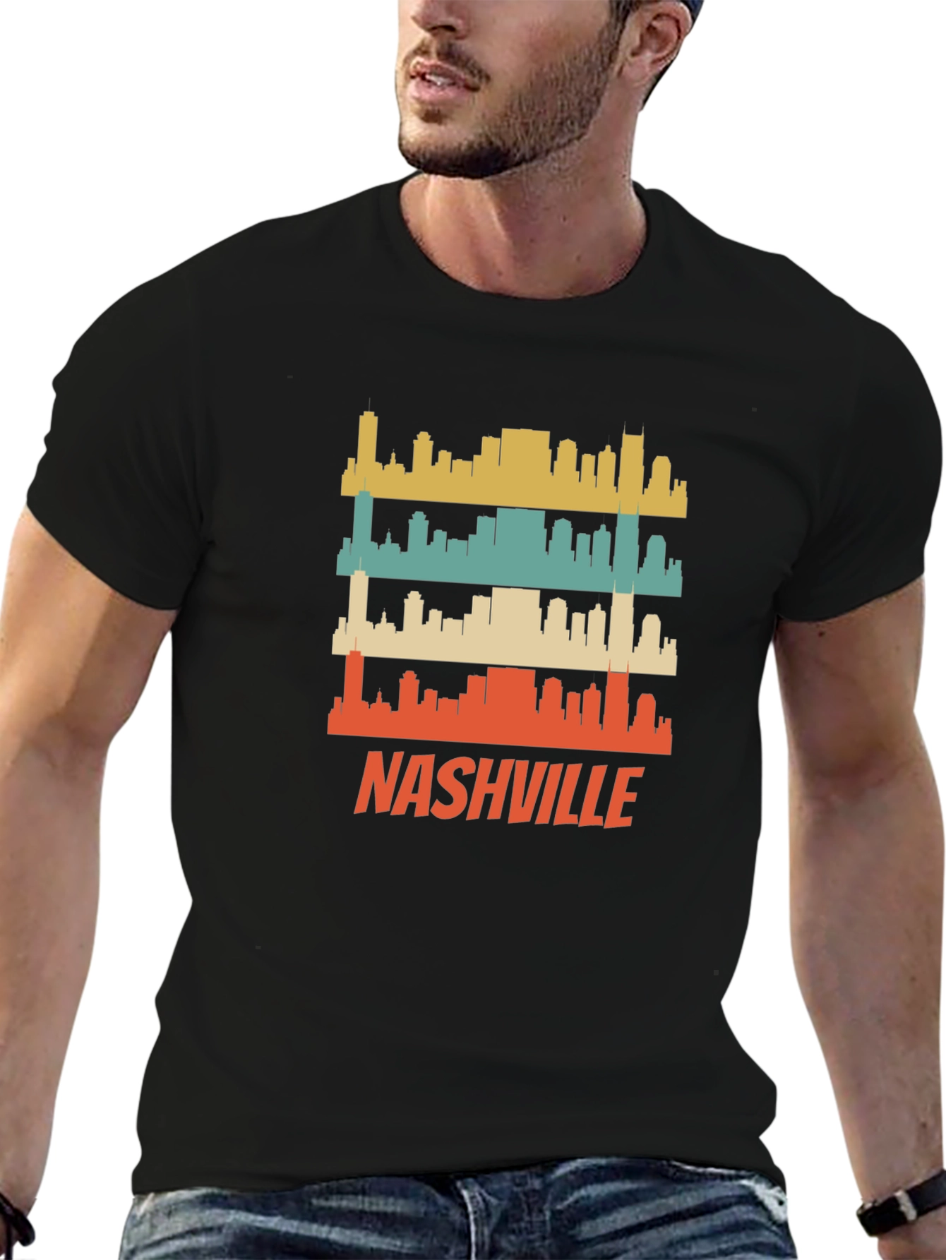 Retro Nashville Skyline T-Shirt