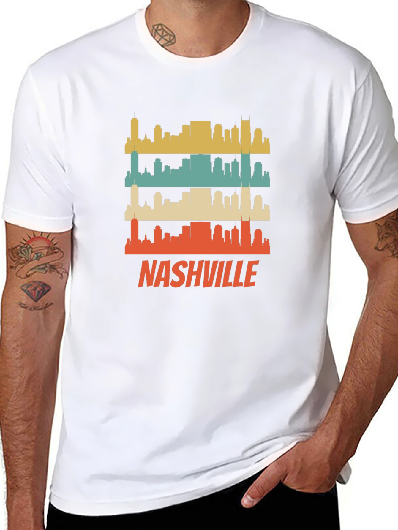 Retro Nashville Skyline T-Shirt