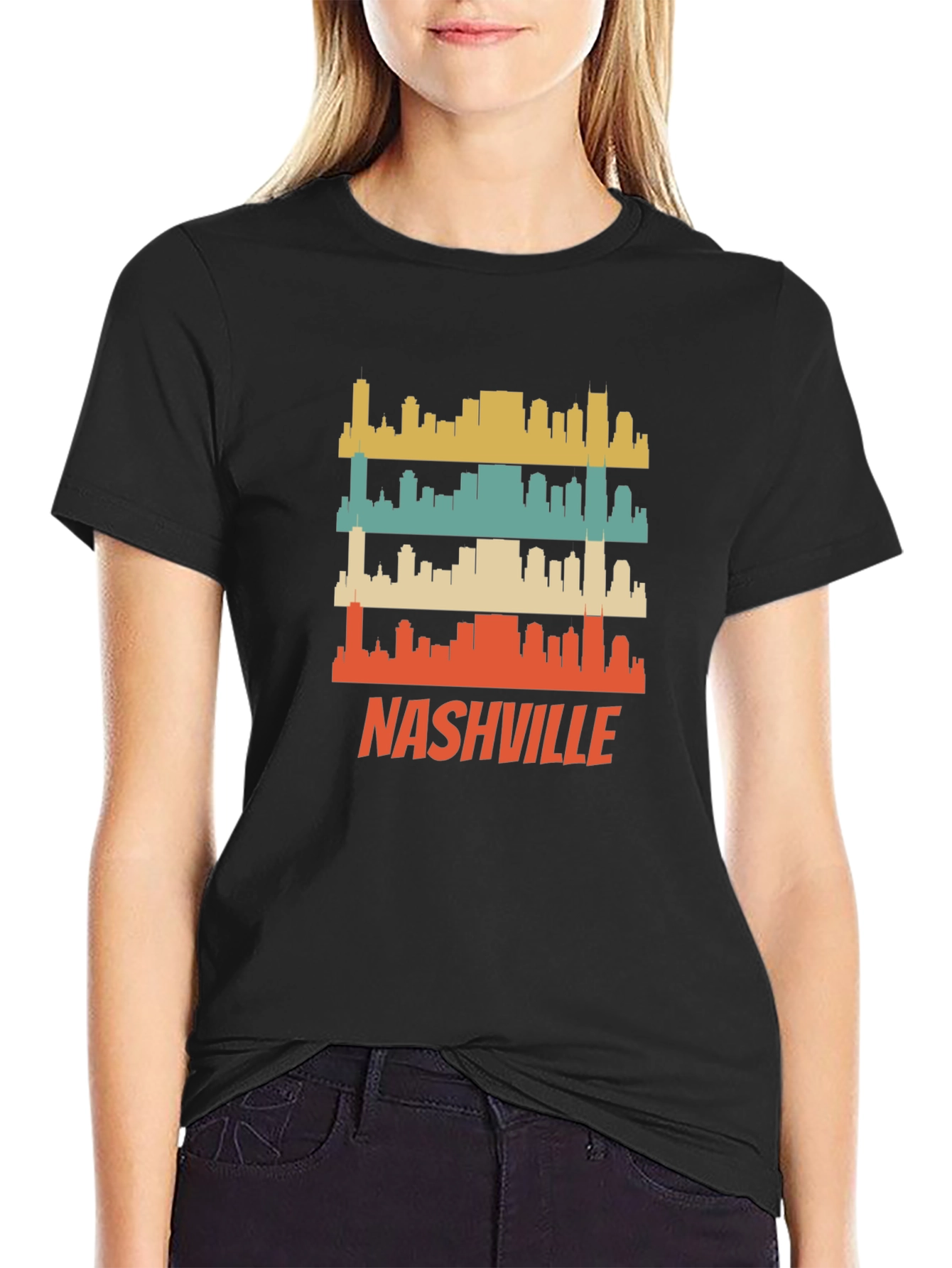 Retro Nashville Skyline T-Shirt