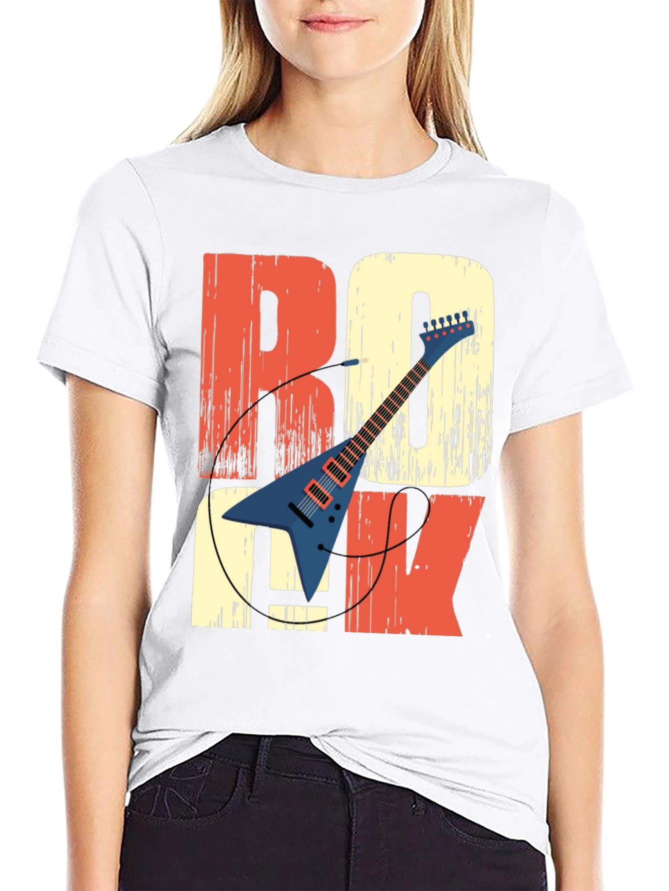 Retro Rock Guitar T-Shirt