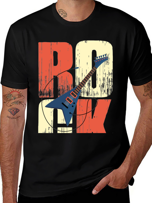 Retro Rock Guitar T-Shirt