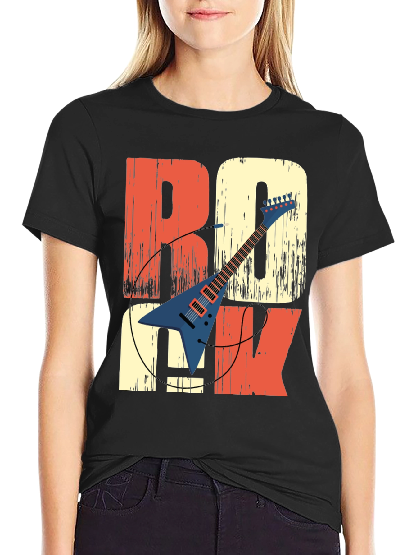 Retro Rock Guitar T-Shirt