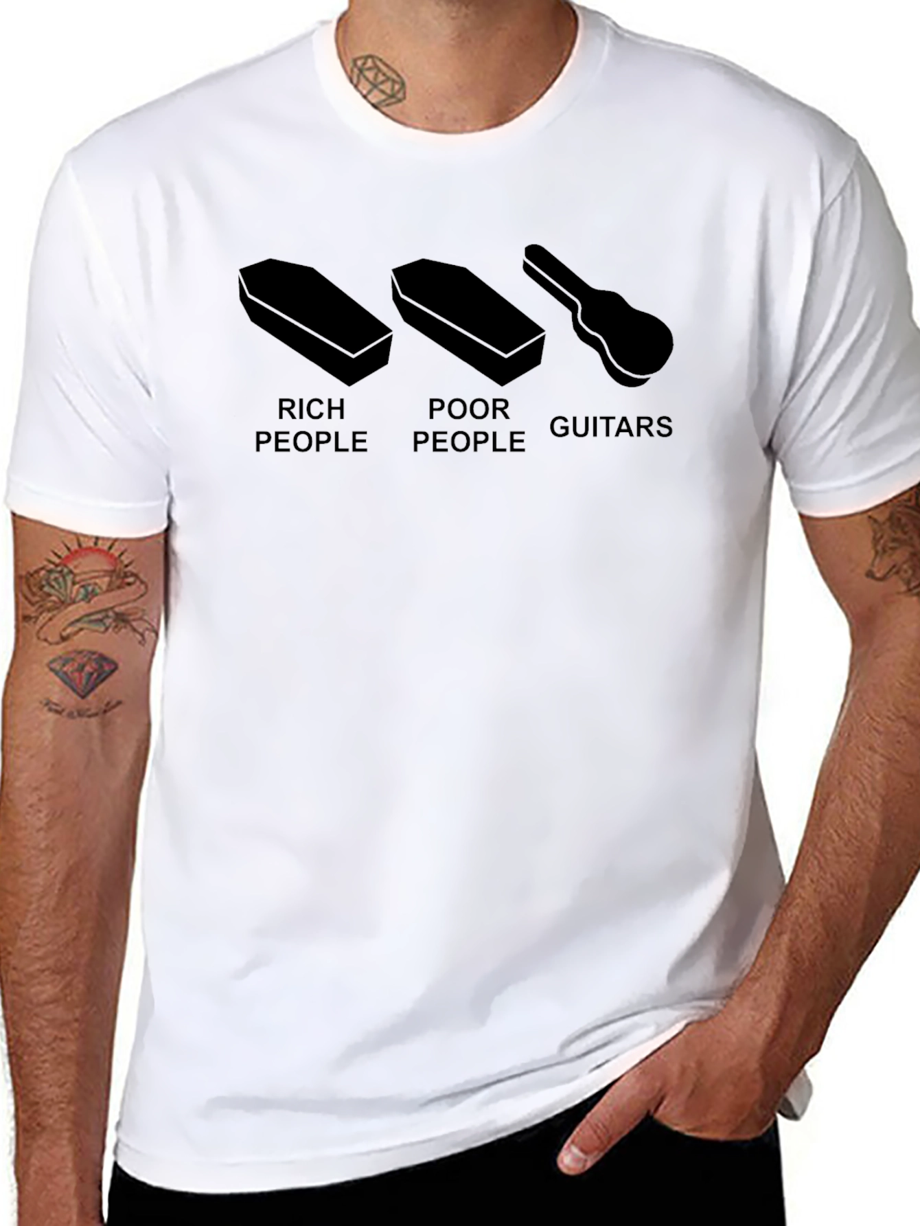Rich People Poor People Guitars T-Shirt