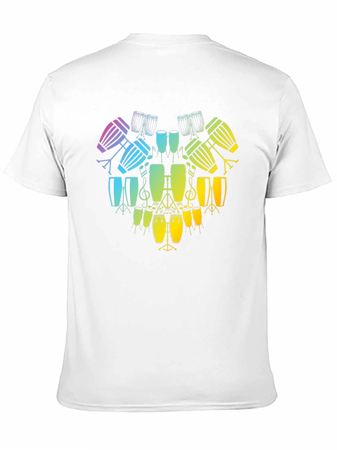 Rainbow Drum Heart T-Shirt