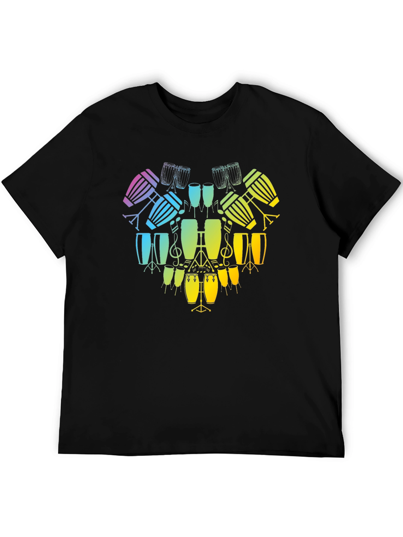 Rainbow Drum Heart T-Shirt