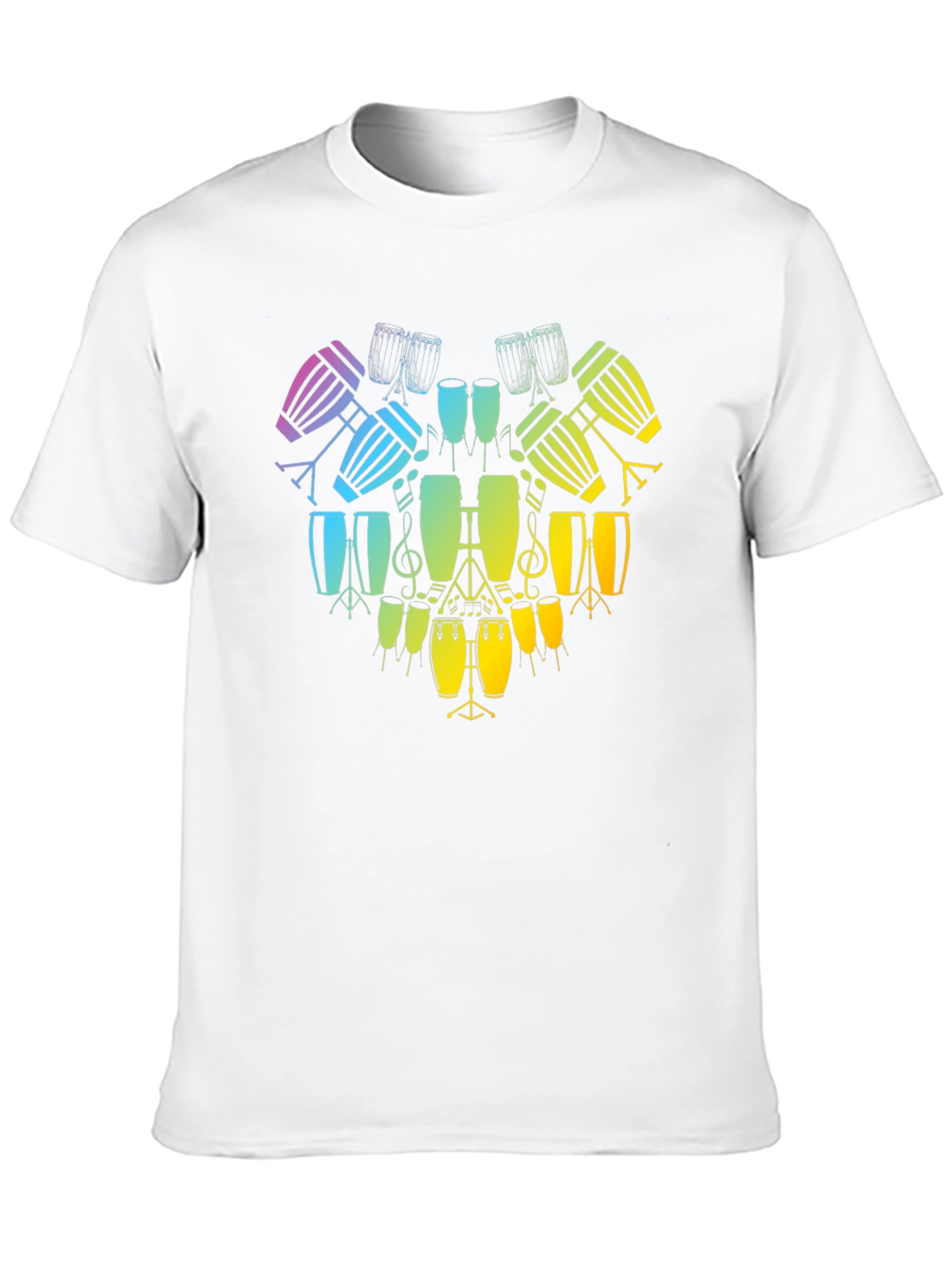 Rainbow Drum Heart T-Shirt