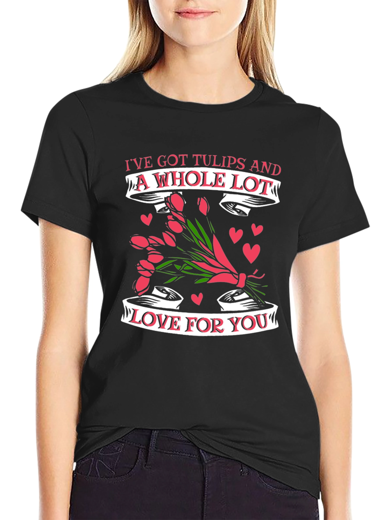 Tulips & Love T-Shirt - Romantic Valentines Day Gift