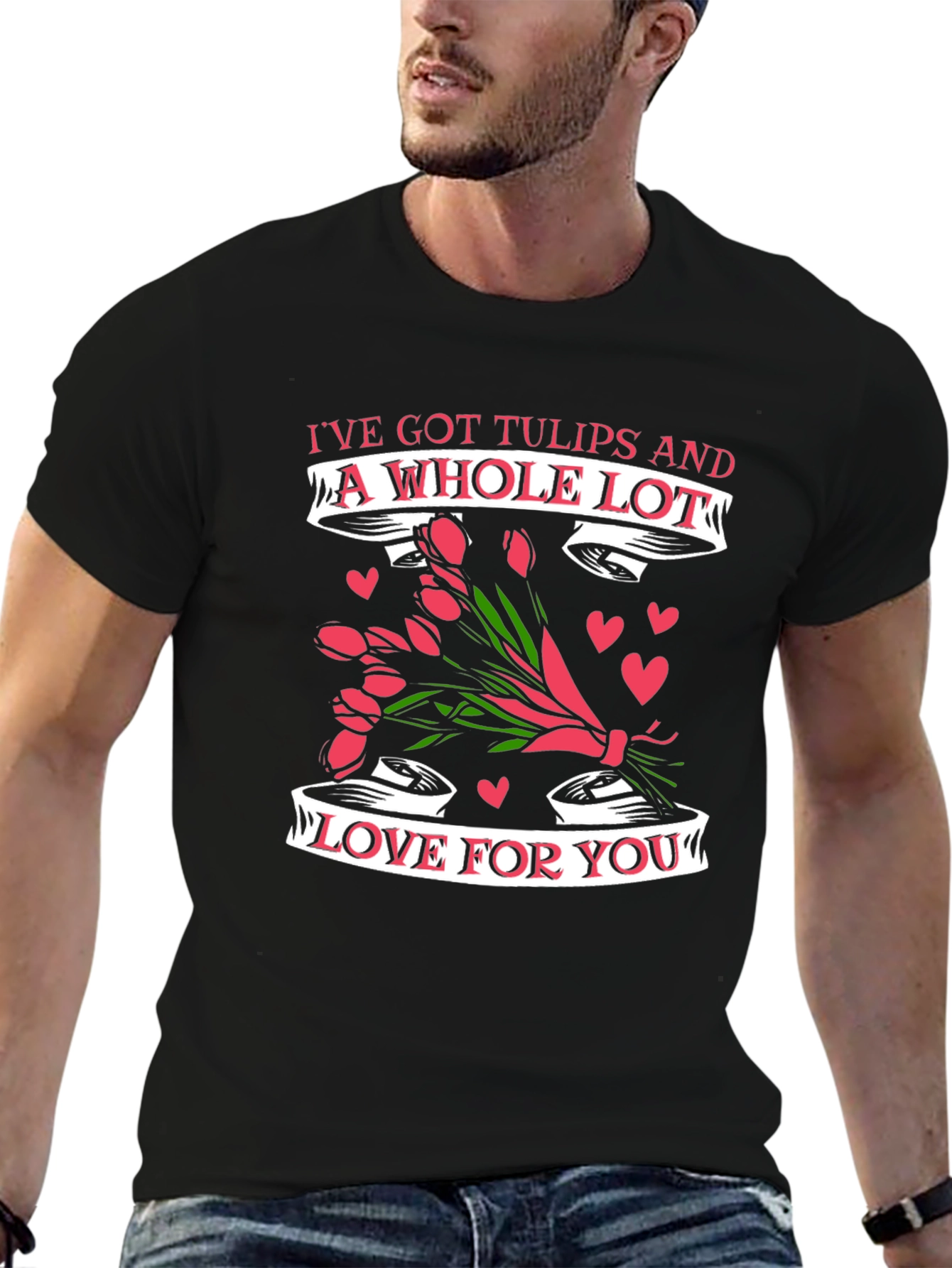 Tulips & Love T-Shirt - Romantic Valentines Day Gift