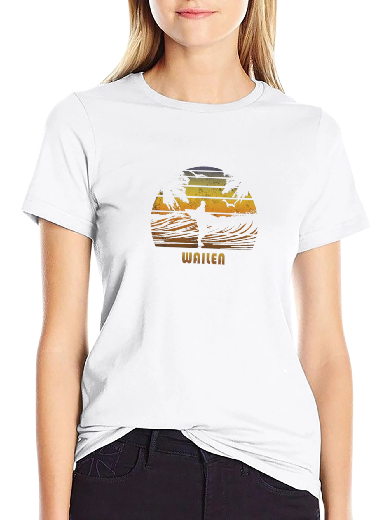 Wailea Surfer Graphic Tee - Retro Style