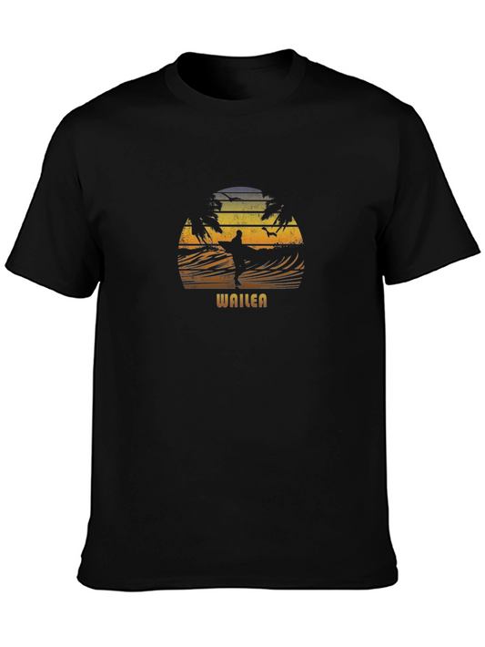 Wailea Surfer Graphic Tee - Retro Style