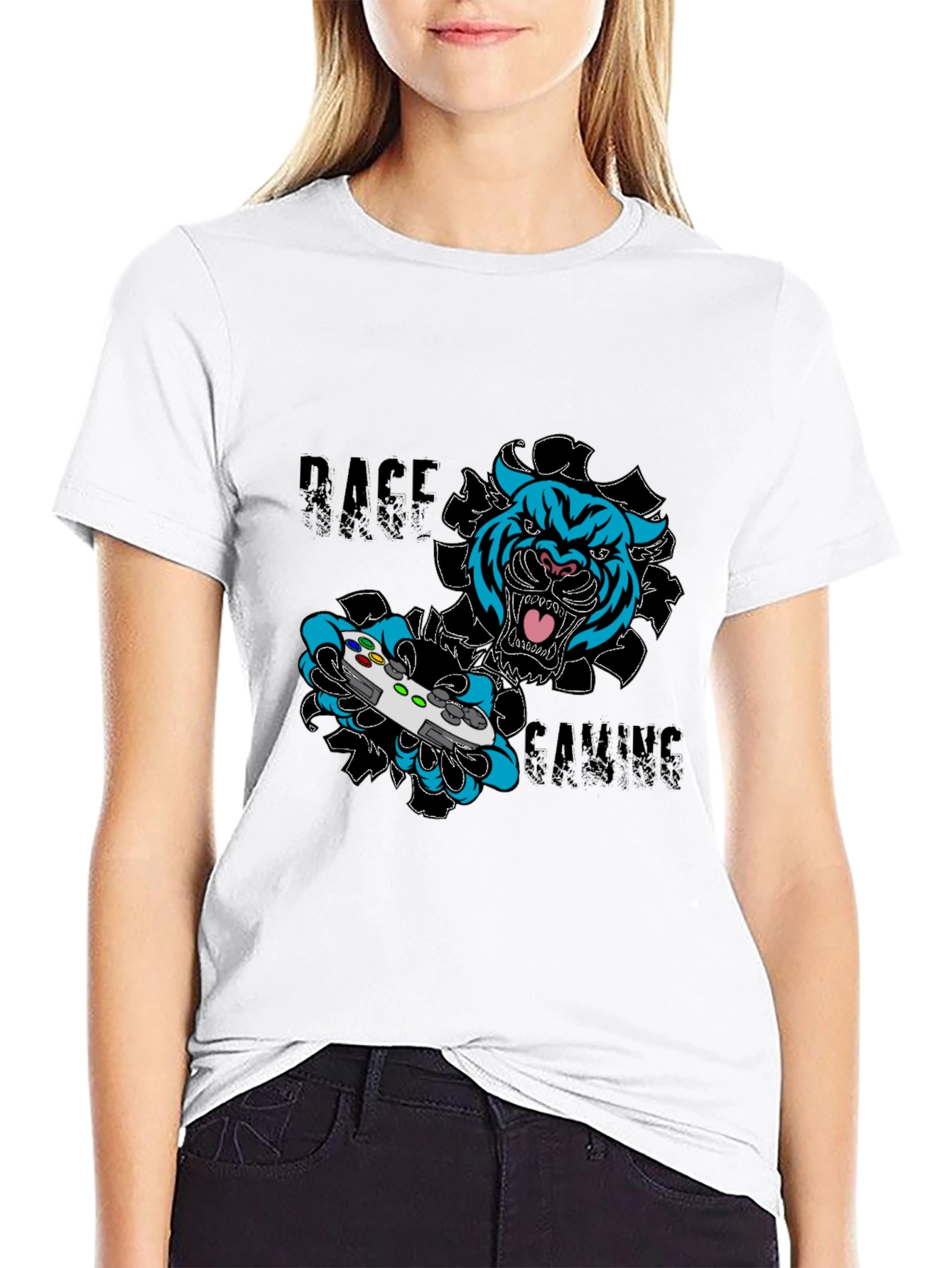 Rage Gaming T-Shirt - Tiger Controller Graphic Tee