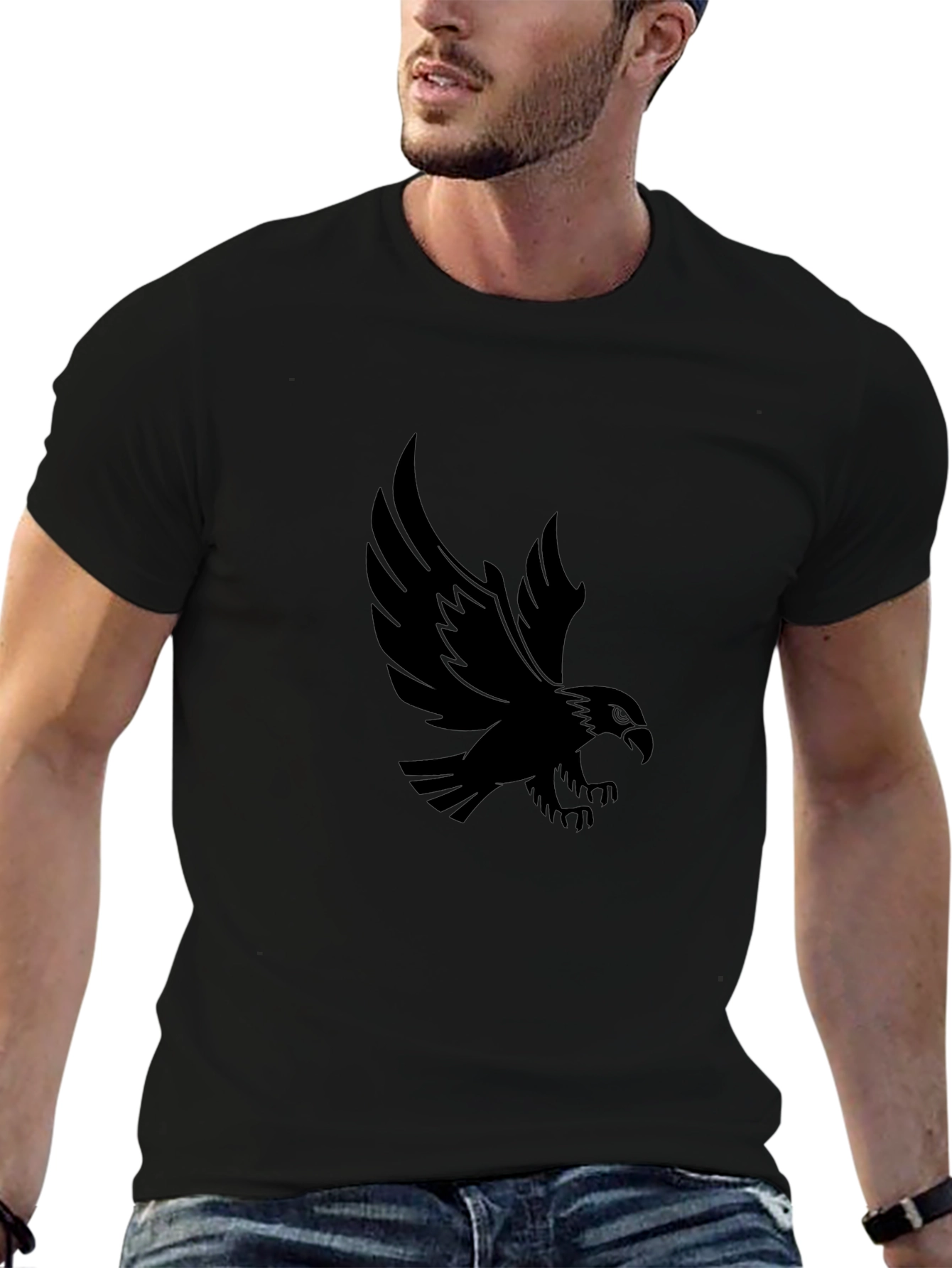 Black Eagle Graphic Tee - Stylish Casual Comfort