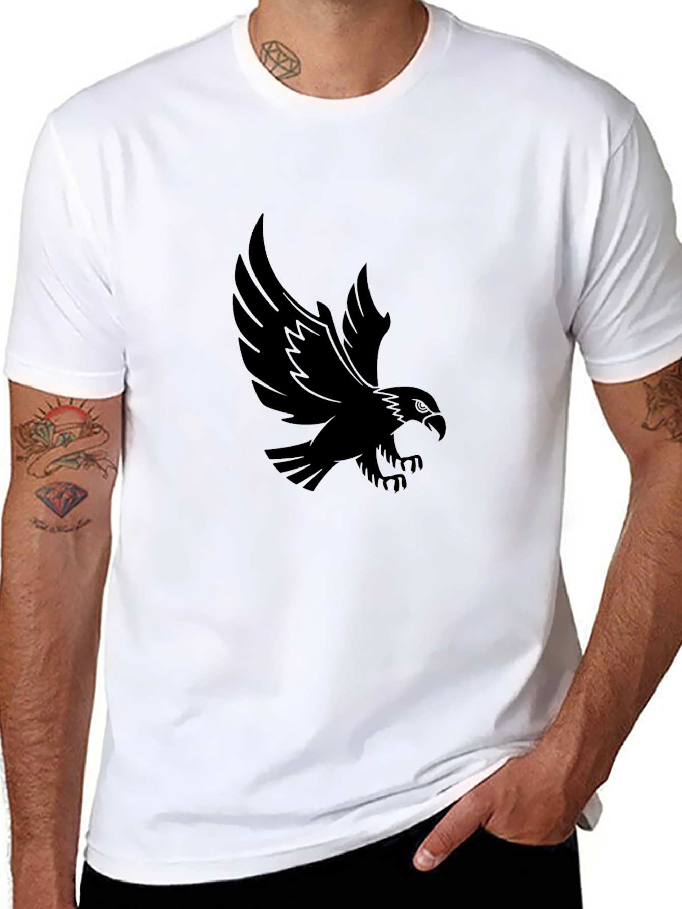 Black Eagle Graphic Tee - Stylish Casual Comfort