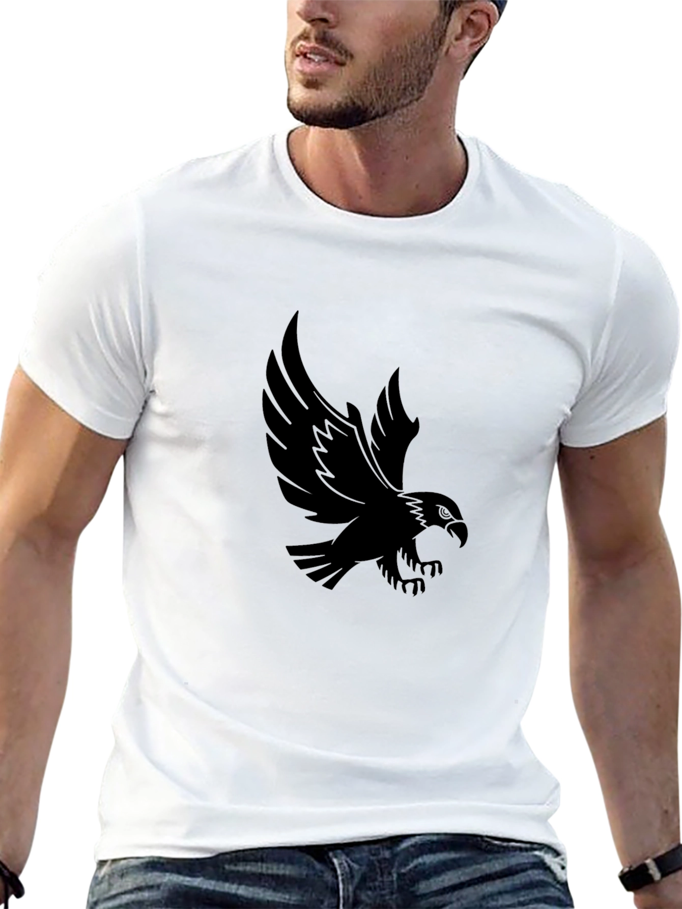 Black Eagle Graphic Tee - Stylish Casual Comfort