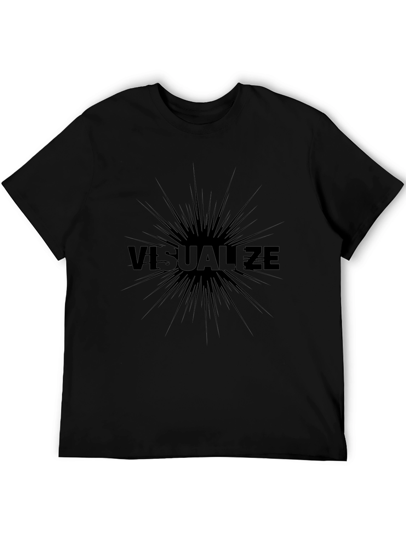 Visualize Graphic T-Shirt - Stylish Black Tee
