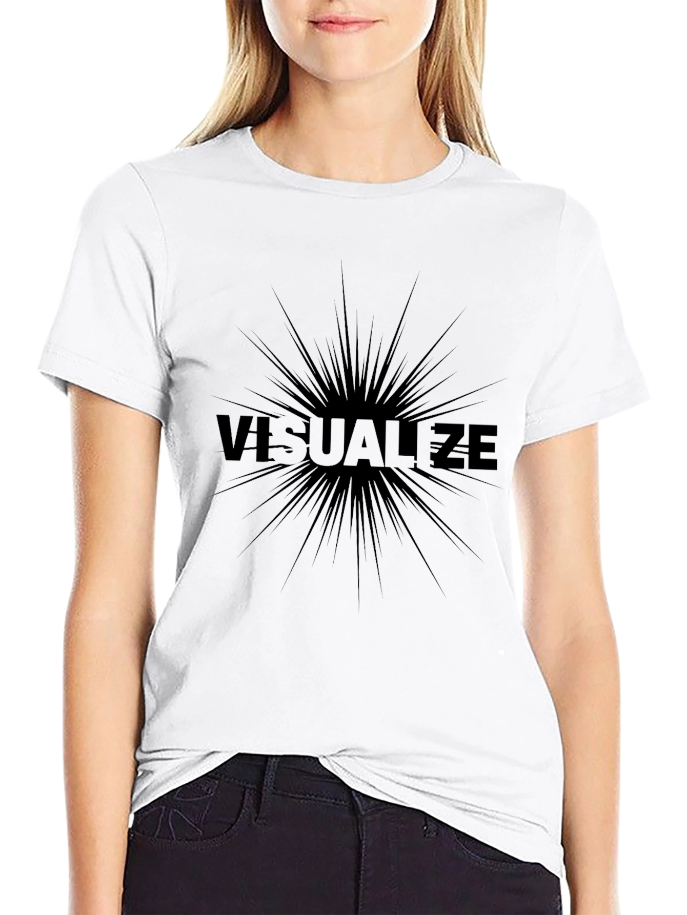 Visualize Graphic T-Shirt - Stylish Black Tee