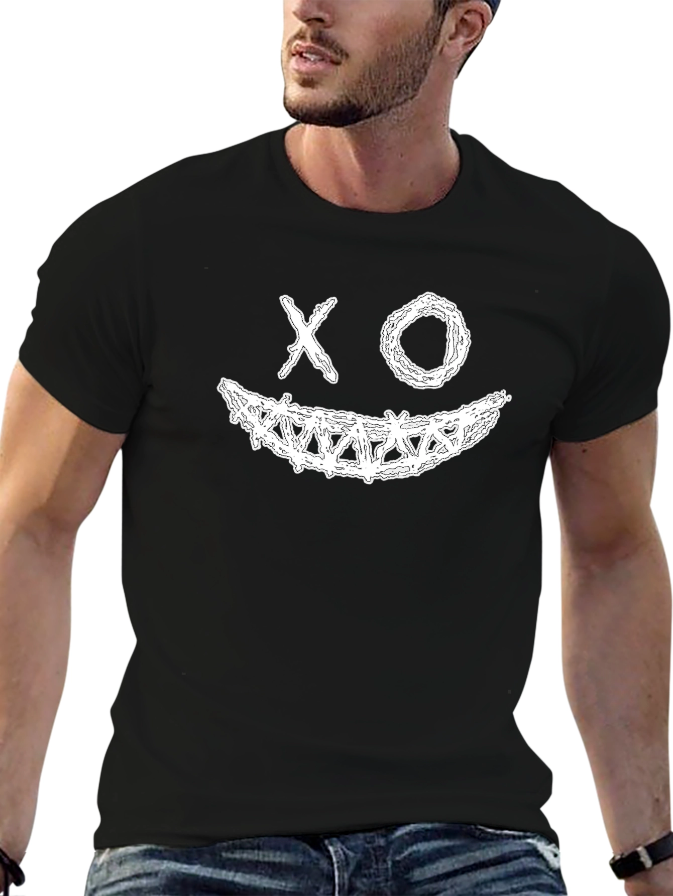 XO Smile Black Graphic Tee