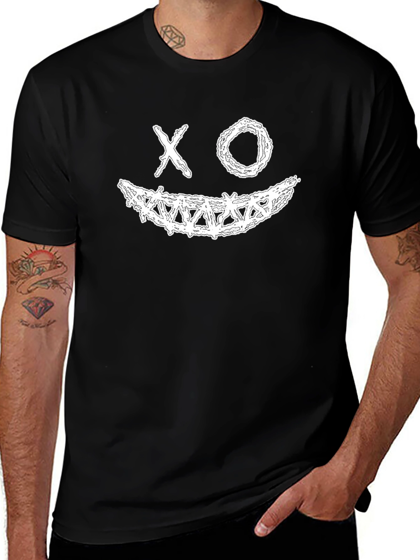 XO Smile Black Graphic Tee