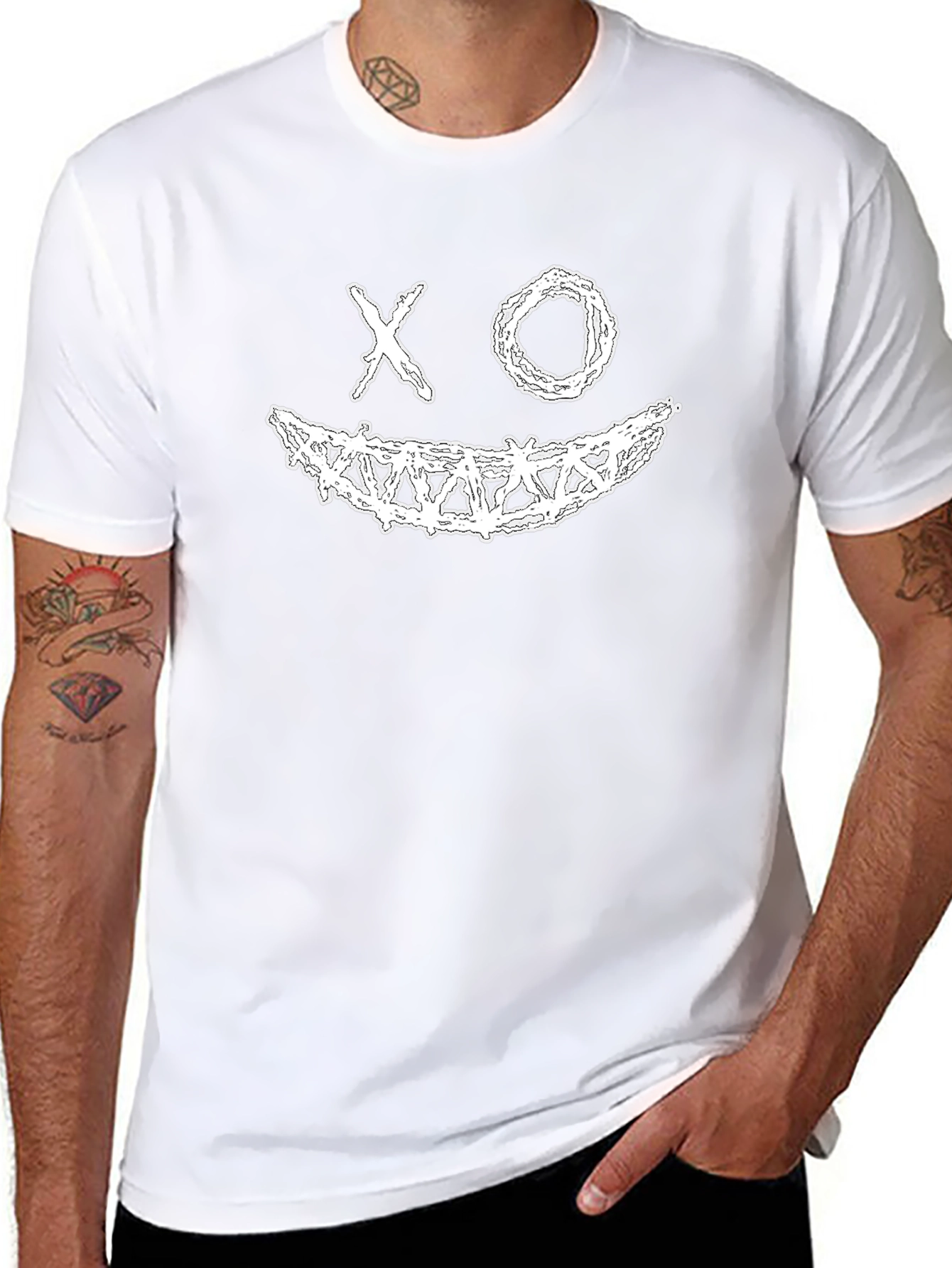XO Smile Black Graphic Tee