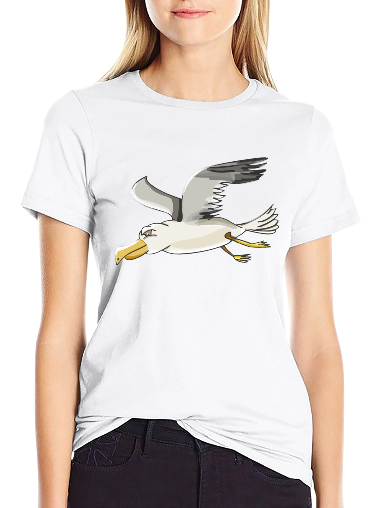Seagull Graphic Tee - Black Casual Shirt