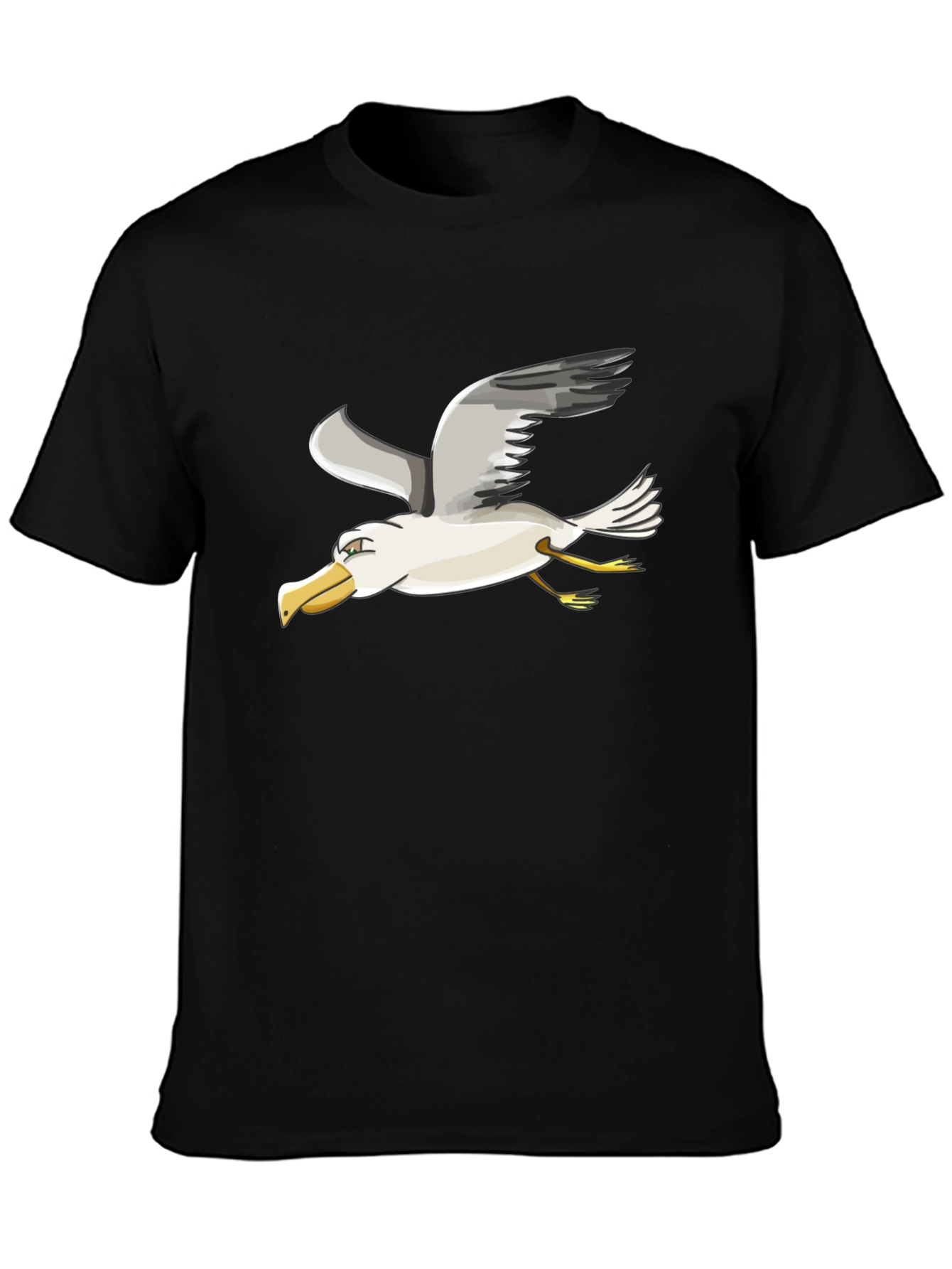 Seagull Graphic Tee - Black Casual Shirt