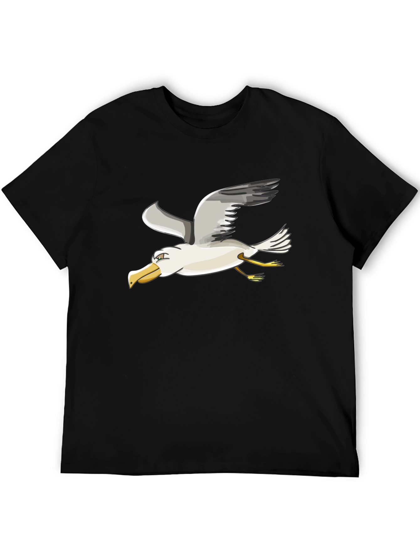 Seagull Graphic Tee - Black Casual Shirt