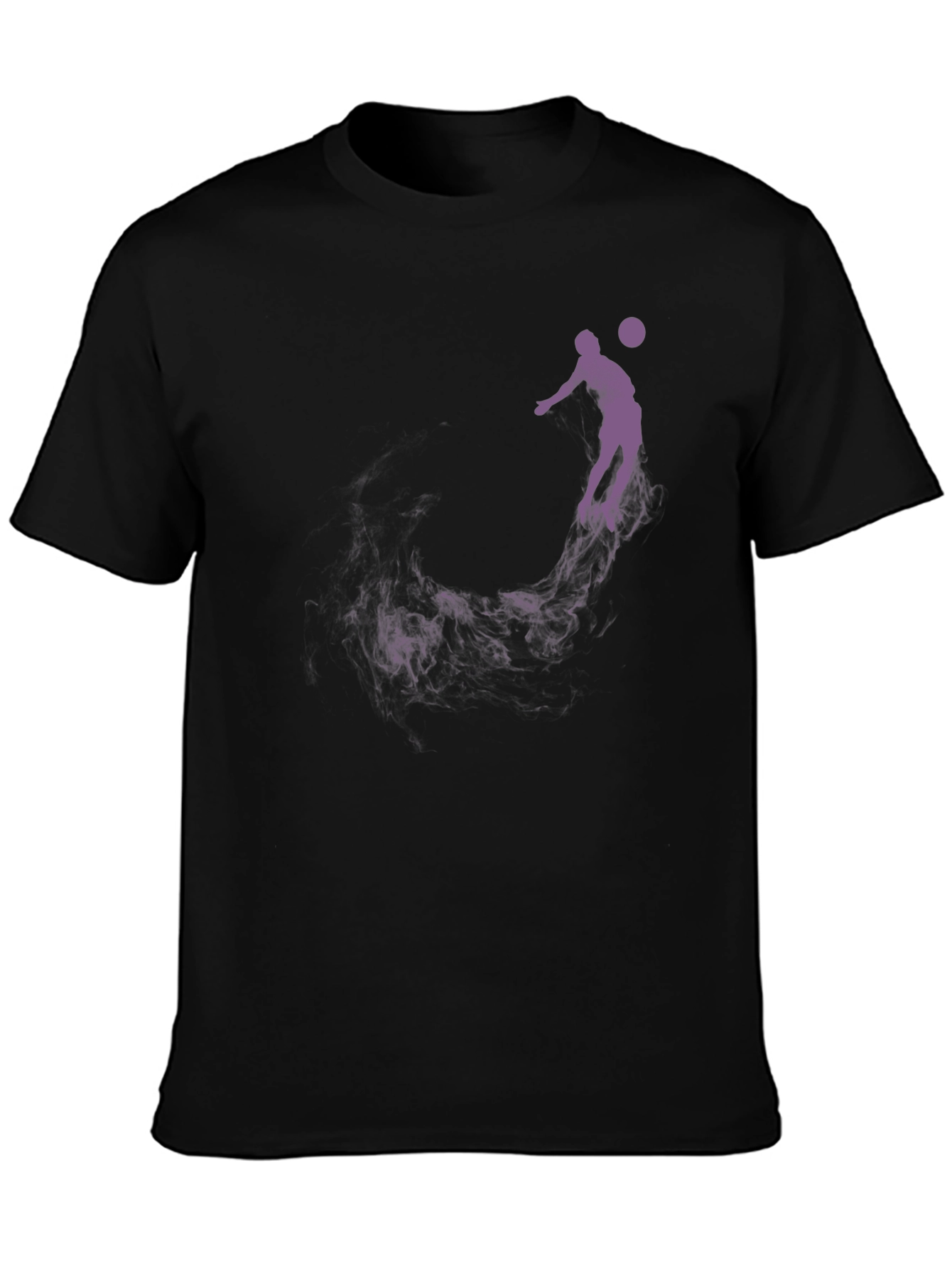 Basketball Silhouette Graphic Tee - Black