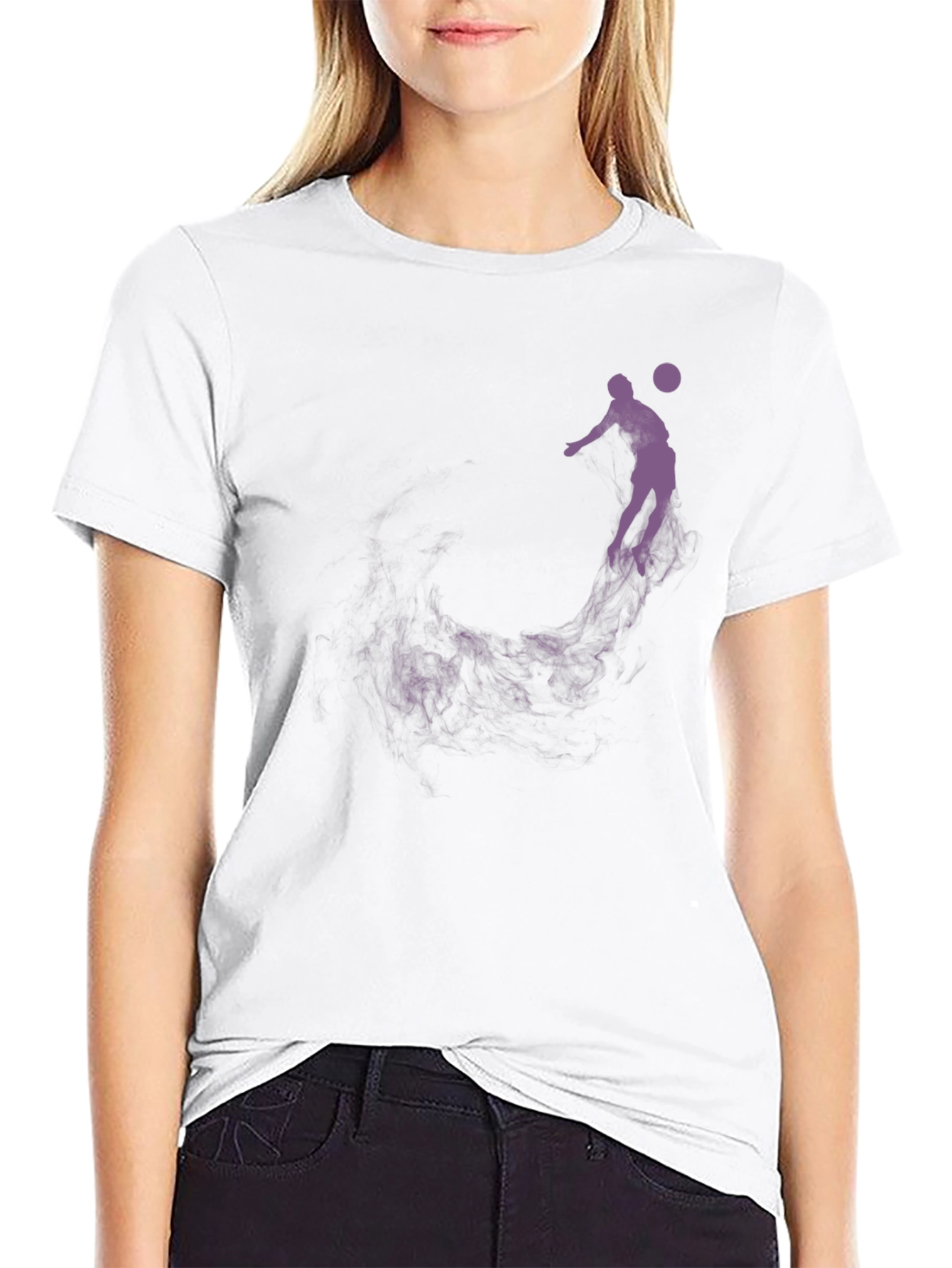 Basketball Silhouette Graphic Tee - Black