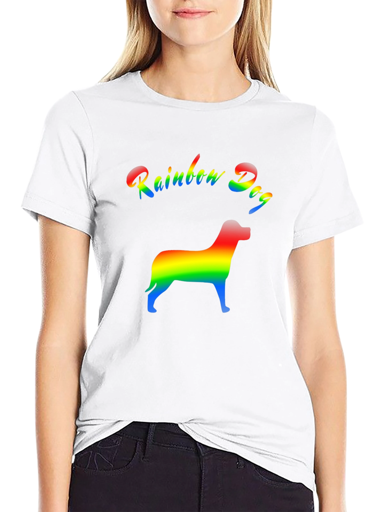 Rainbow Dog Graphic T-Shirt