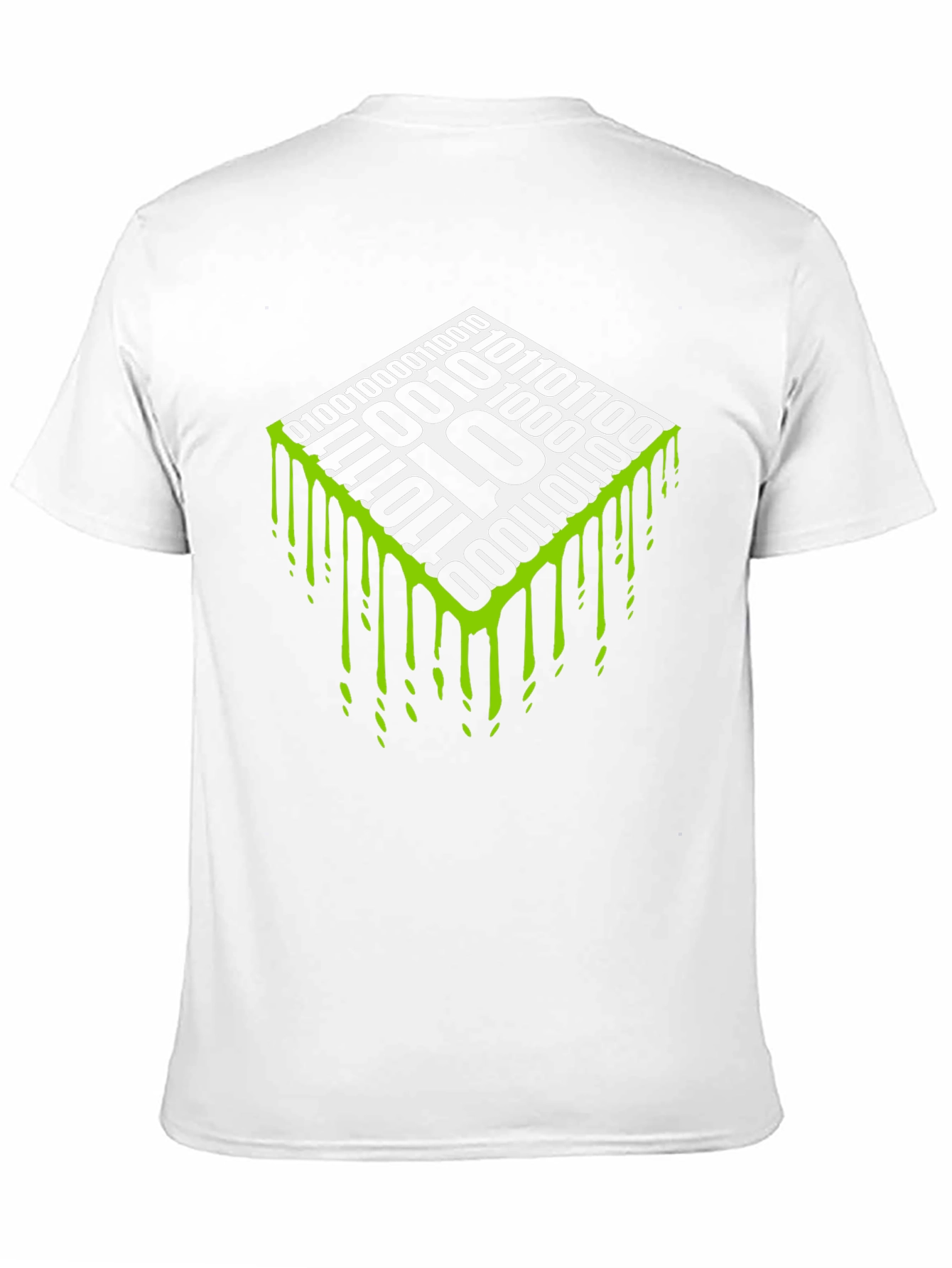 Binary Code Drip Graphic Tee - Geek Chic