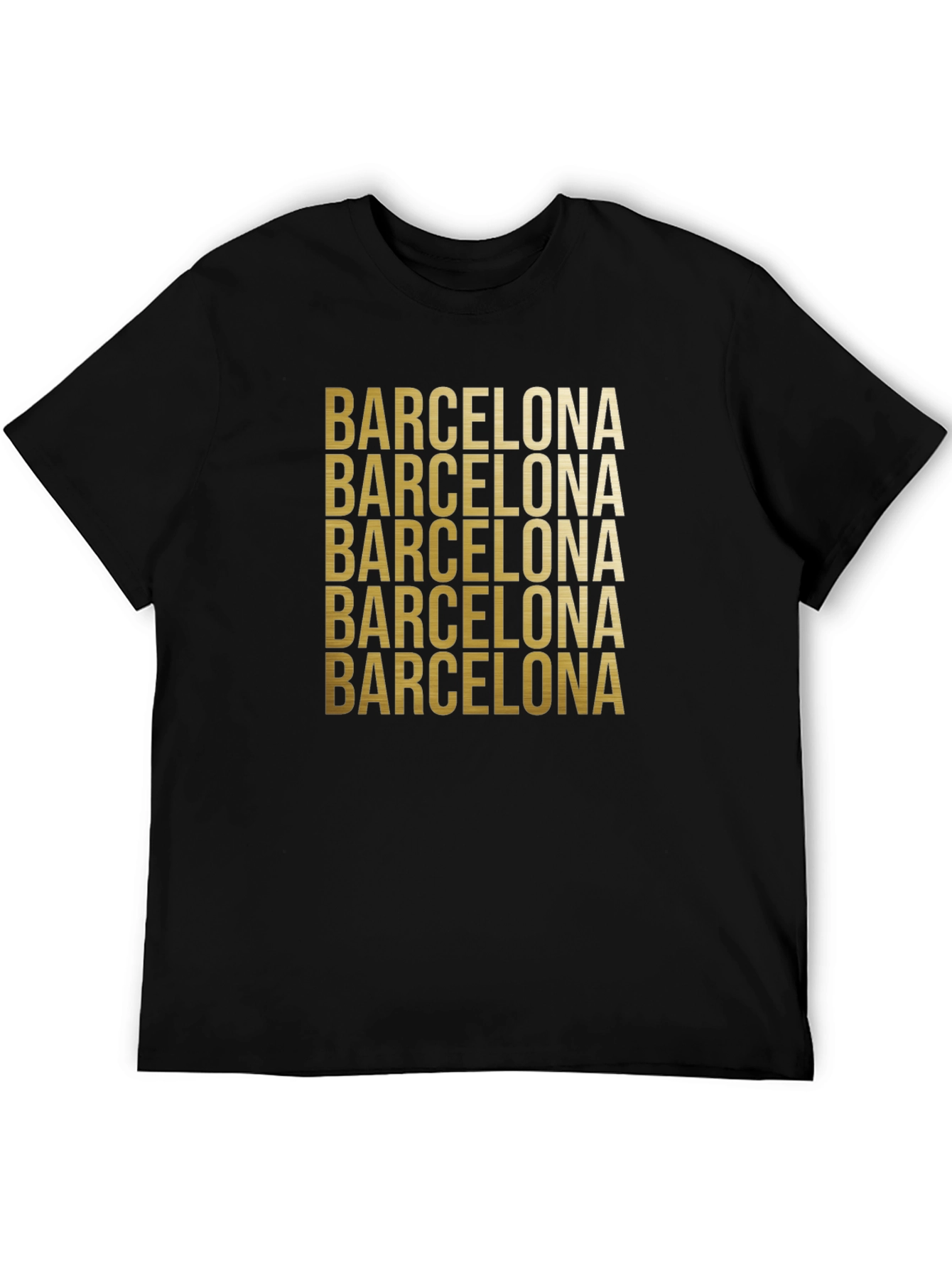 Barcelona Graphic Print Crew Neck T-Shirt